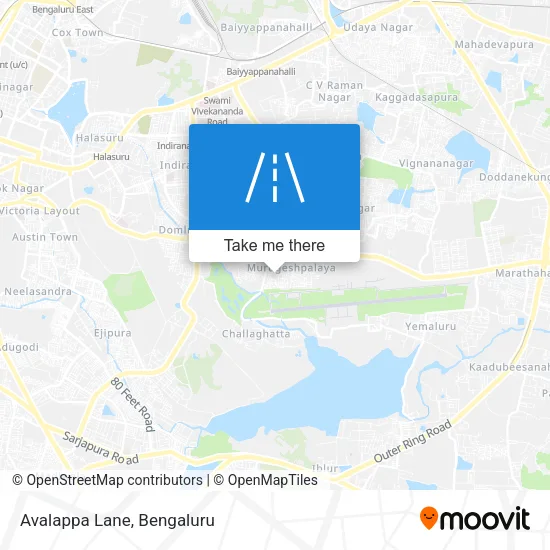 Avalappa Lane map