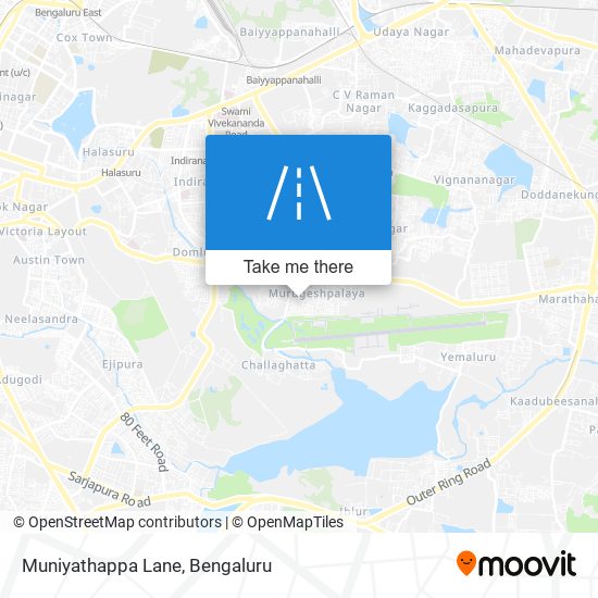 Muniyathappa Lane map