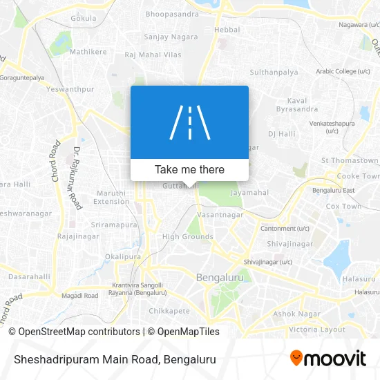 Sheshadripuram Main Road map