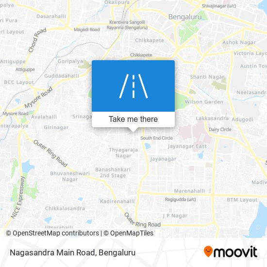 Nagasandra Main Road map