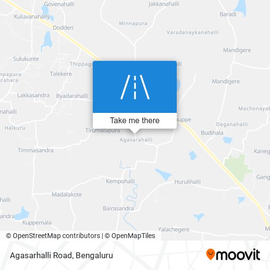 Agasarhalli Road map