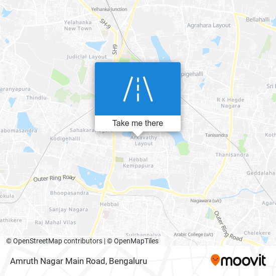 Amruth Nagar Main Road map