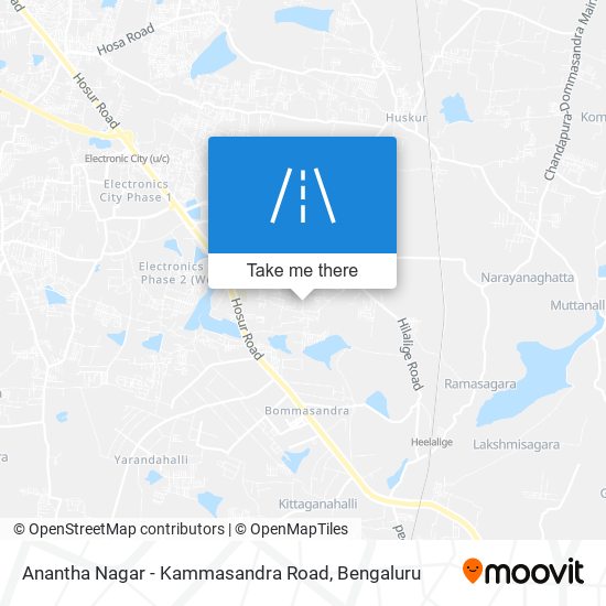 Anantha Nagar - Kammasandra Road map