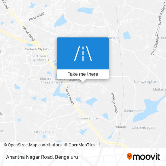 Anantha Nagar Road map