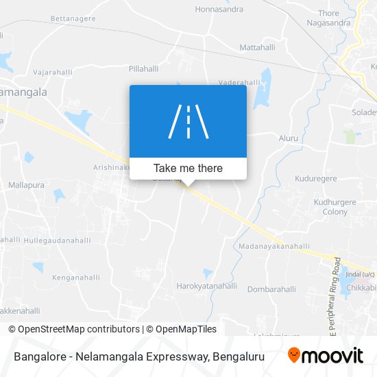 Bangalore - Nelamangala Expressway map
