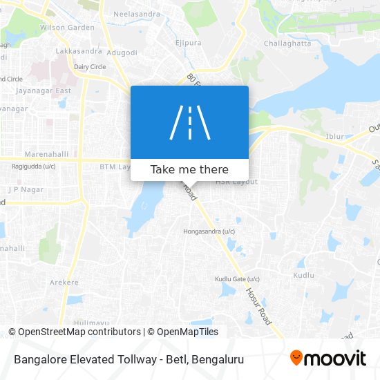 Bangalore Elevated Tollway - Betl map