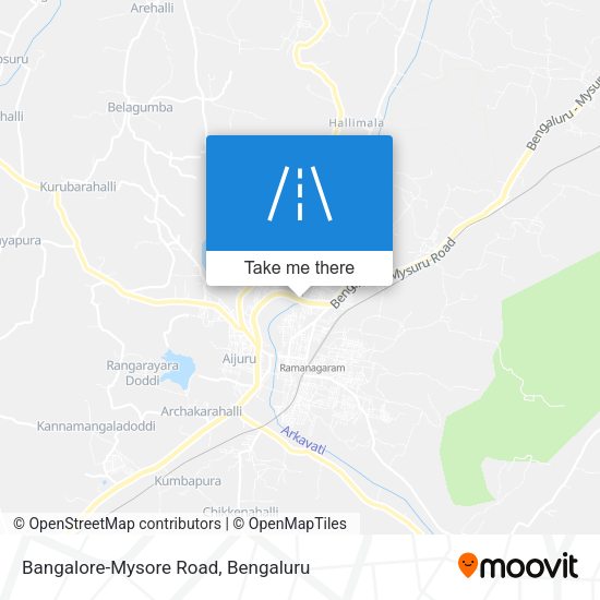 Bangalore-Mysore Road map