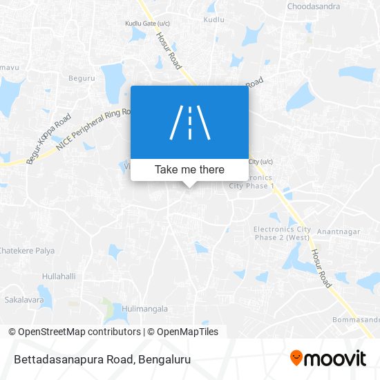 Bettadasanapura Road map