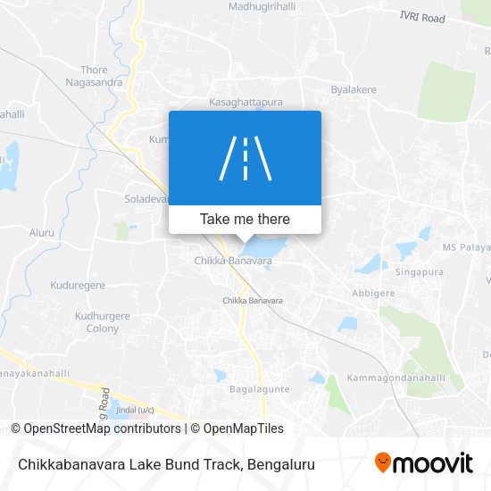 Chikkabanavara Lake Bund Track map