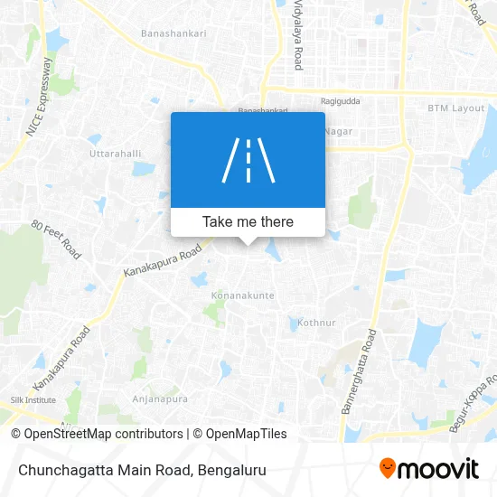 Chunchagatta Main Road map