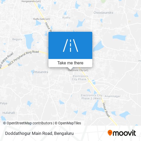 Doddathogur Main Road map