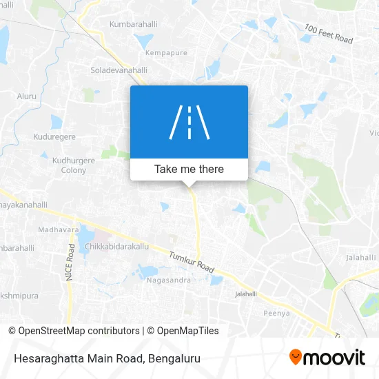 Hesaraghatta Main Road map