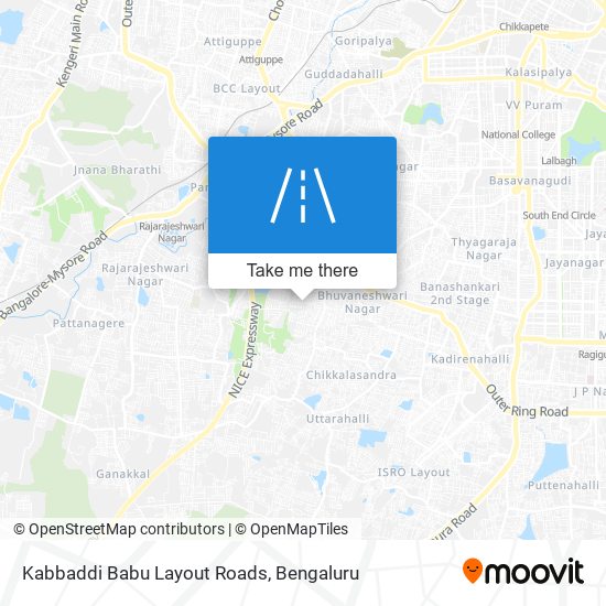 Kabbaddi Babu Layout Roads map