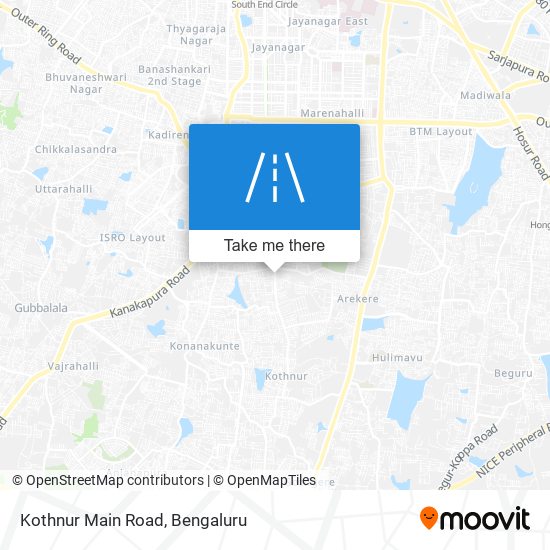 Kothnur Main Road map