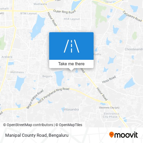 Manipal County Road map