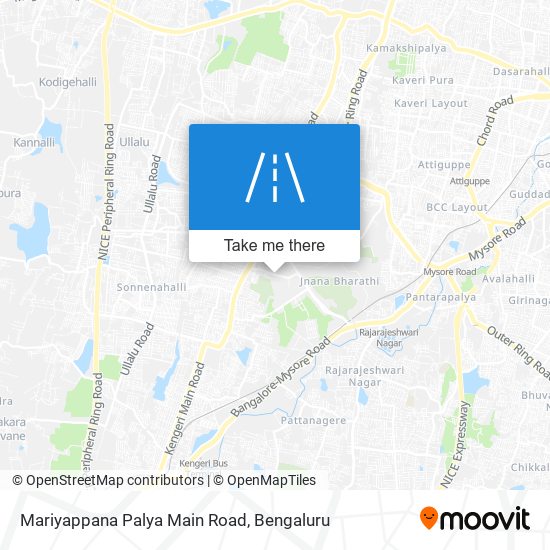 Mariyappana Palya Main Road map