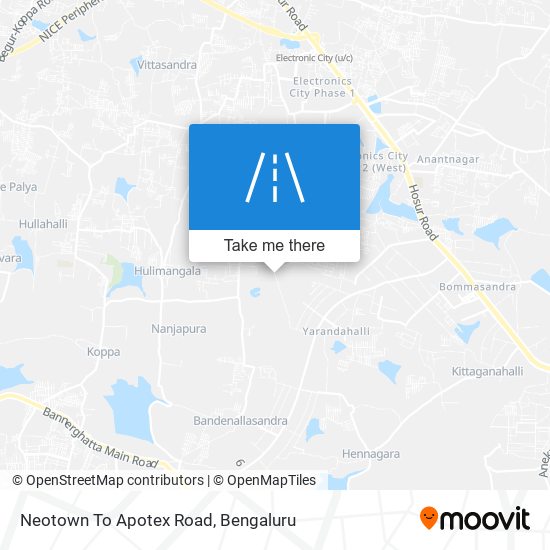 Neotown To Apotex Road map