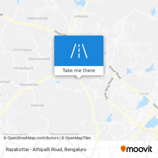 Rayakottai - Athipalli Road map