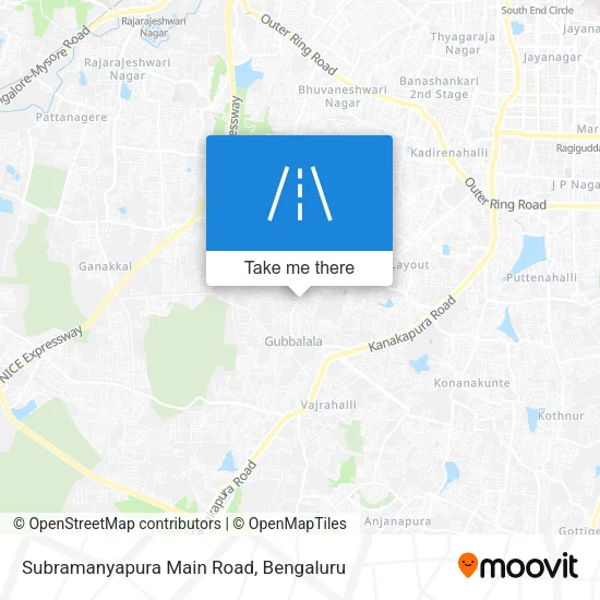 Subramanyapura Main Road map