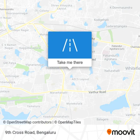 9th Cross Road map