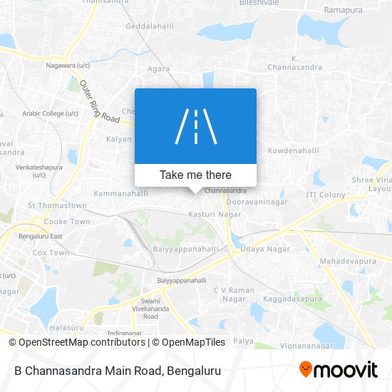 B Channasandra Main Road map