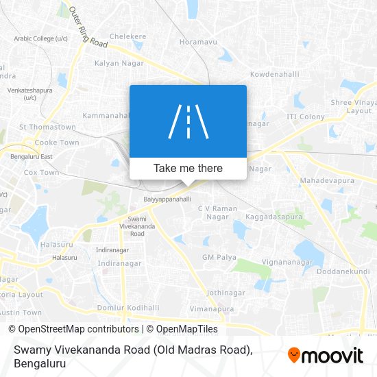 Swamy Vivekananda Road (Old Madras Road) map