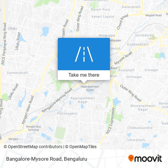 Bangalore-Mysore Road map
