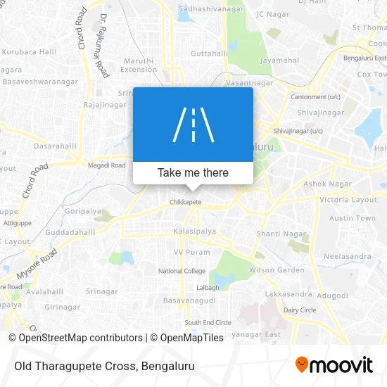 Old Tharagupete Cross map