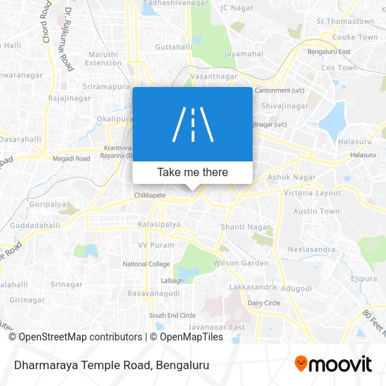 Dharmaraya Temple Road map