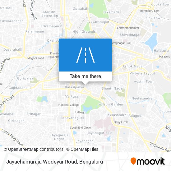 Jayachamaraja Wodeyar Road map