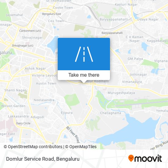 Domlur Service Road map