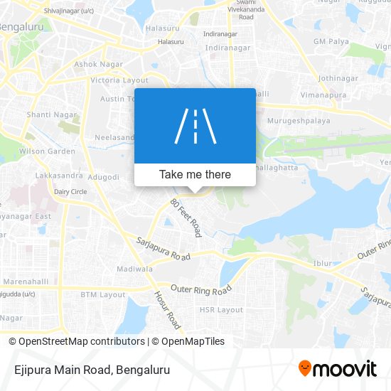 Ejipura Main Road map