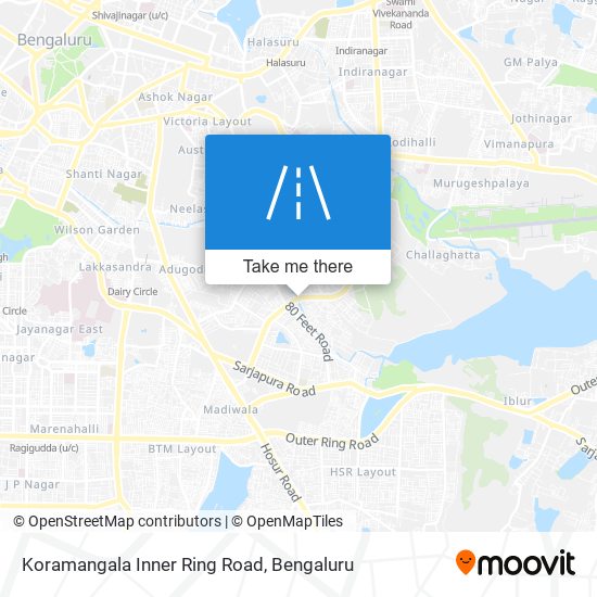 Koramangala Inner Ring Road map