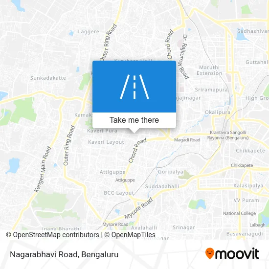 Nagarabhavi Road map