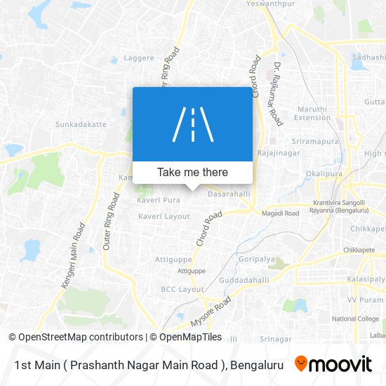 1st Main ( Prashanth Nagar Main Road ) map