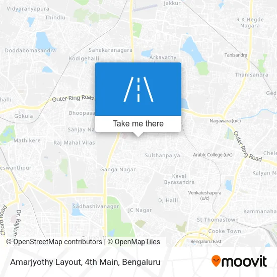 Amarjyothy Layout, 4th Main map