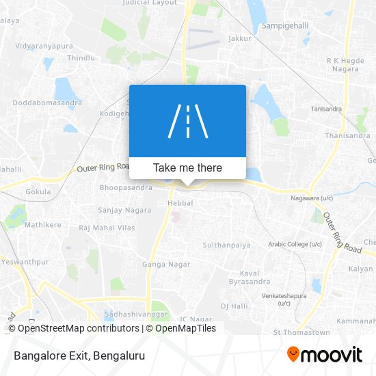 Bangalore Exit map