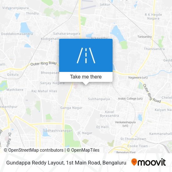 Gundappa Reddy Layout, 1st Main Road map