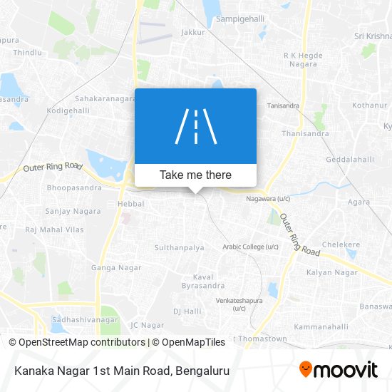 Kanaka Nagar 1st Main Road map