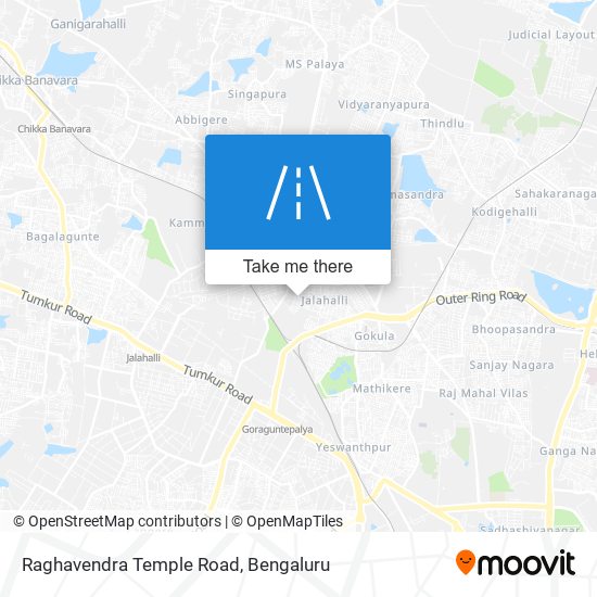 Raghavendra Temple Road map