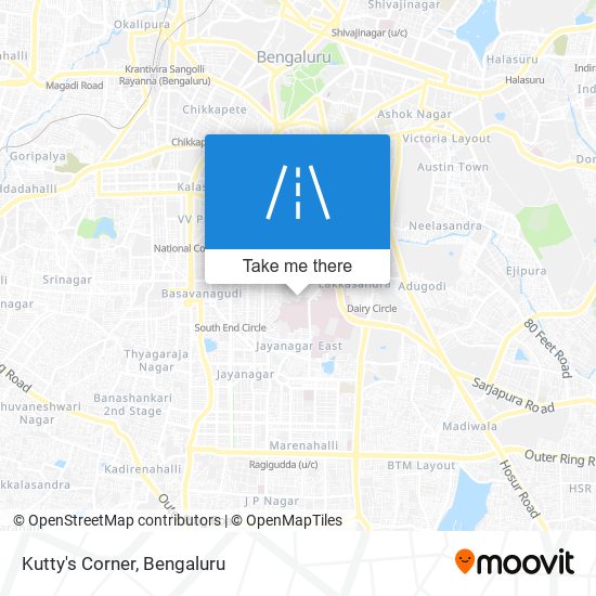 Kutty's Corner map