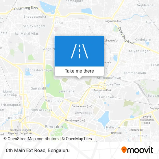 6th Main Ext Road map