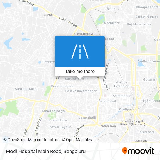 Modi Hospital Main Road map