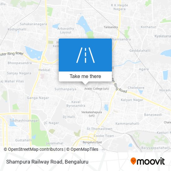 Shampura Railway Road map