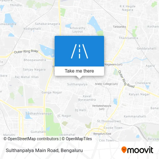 Sulthanpalya Main Road map