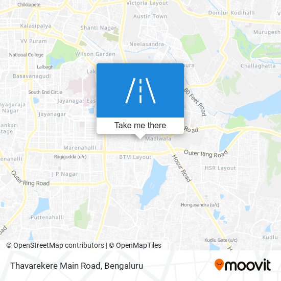 Thavarekere Main Road map