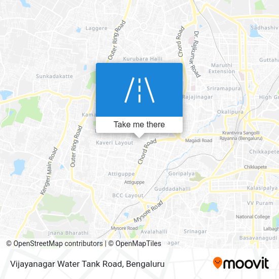 Vijayanagar Water Tank Road map