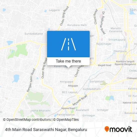 4th Main Road Saraswathi Nagar map