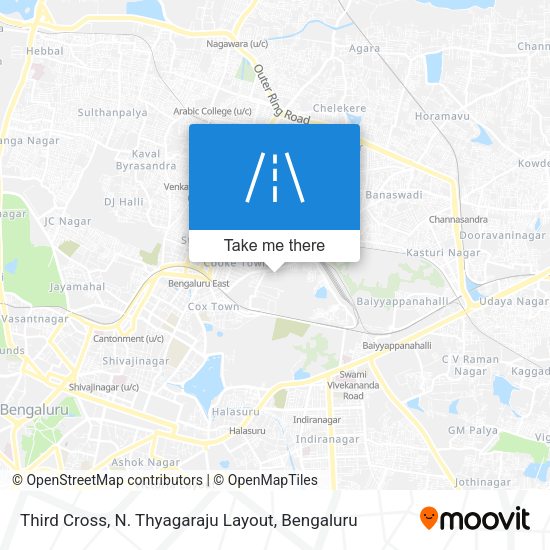 Third Cross, N. Thyagaraju Layout map