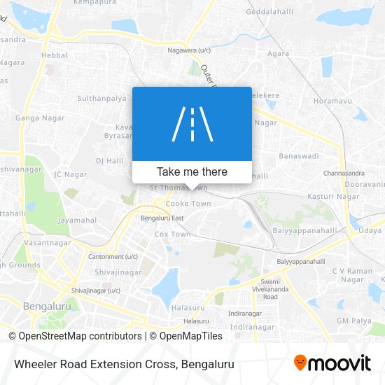 Wheeler Road Extension Cross map